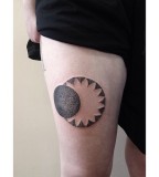 solar eclipse tattoo by victor j webster