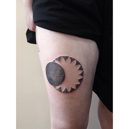 solar eclipse tattoo by victor j webster