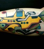 submarine tattoo by luca font