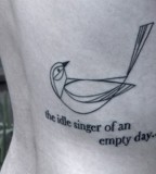 the idle singer of an empty day tattoo inspired by charley harper