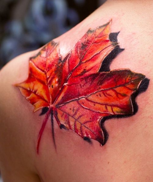 3D Maple Leaf - | TattooMagz › Tattoo Designs / Ink Works / Body Arts ...