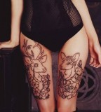 Adorable legs tattoo