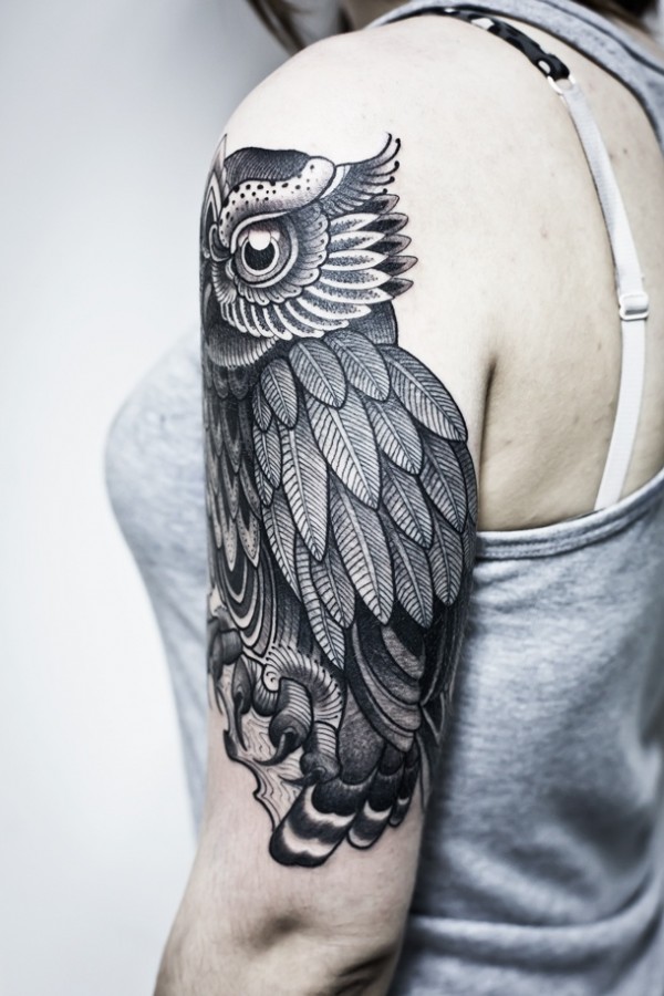 Amaizing owl tattoo