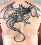 Amazing color dragon tattoo