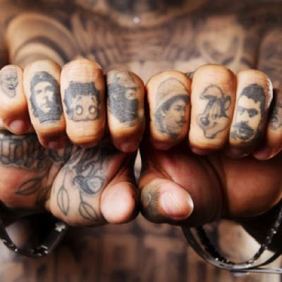 Amazing finger heroes tattoo