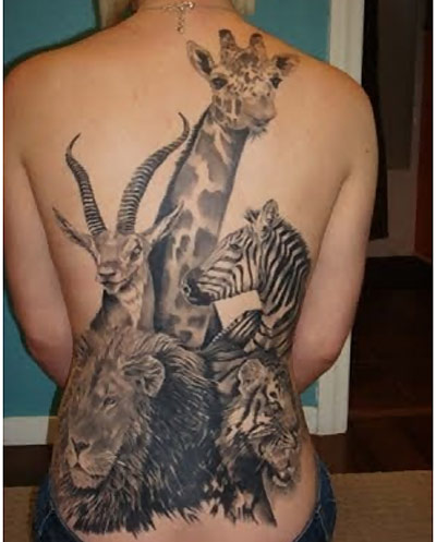Animals tattoo design