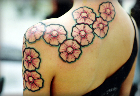 Awesome flowers tattoo