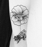 Bees tattoo by Philippe Fernandez