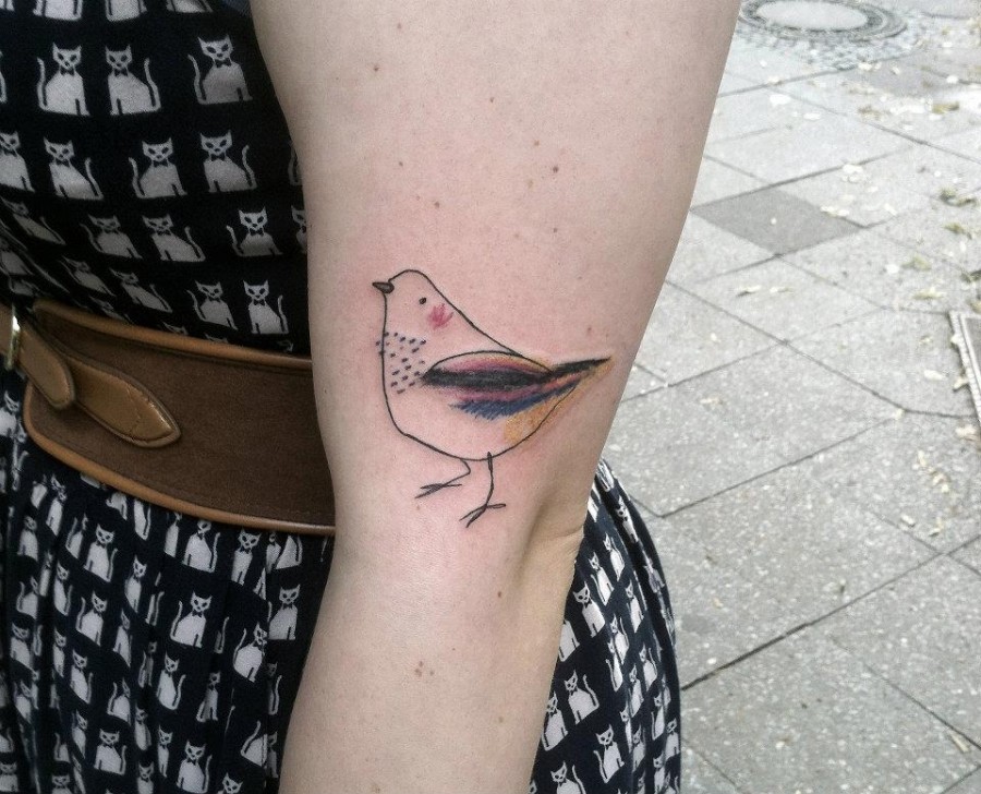 Bird tattoo by Chaim Machlev