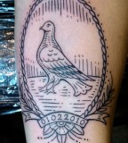 Birds tattoo by Duke Riley