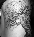Black and white tree tattoo by David Hale