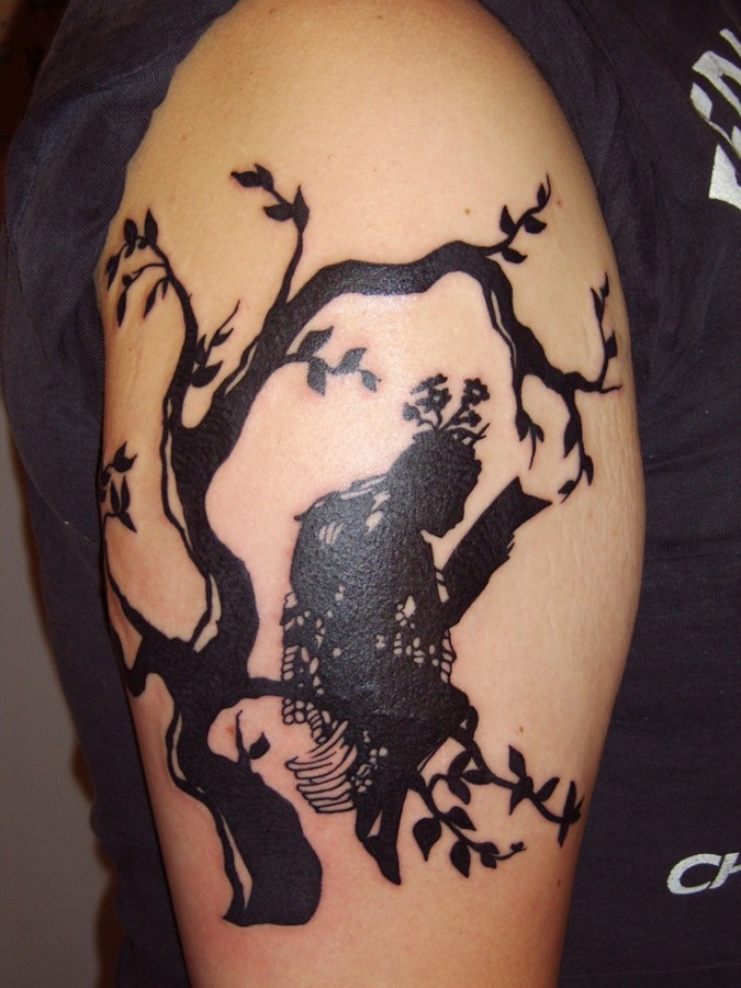 Black fairy tale tattoo