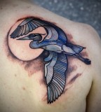 Blue bird tattoo by David Hale