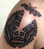 Butterflies shoulder tattoo