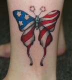 Butterfly with american flag