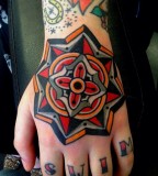 Colorful Mandala style tattoo