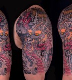 Colorful dragon tattoo