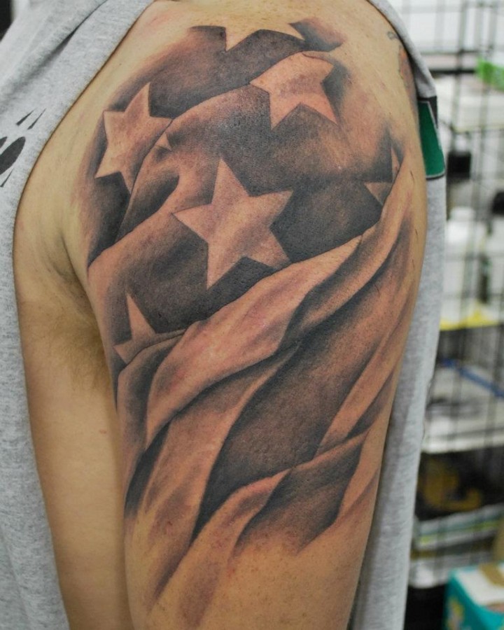 Confederate flag tattoo