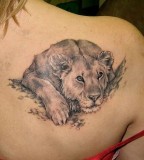 Cute lion tattoo