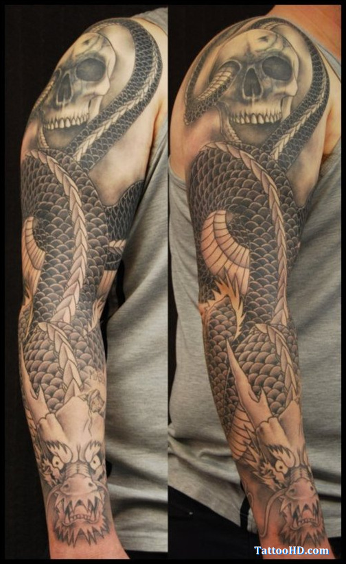 Dangerous snake tattoo