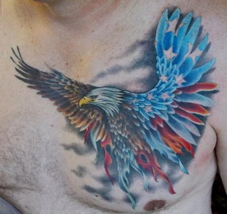 Eagle flag tattoo