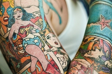 Eye-catching heroes tattoo