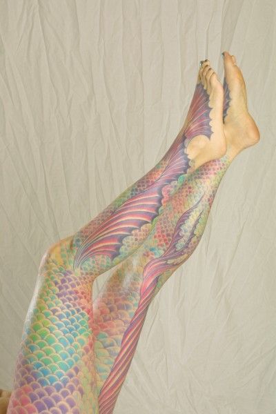 Fish legs tattoo