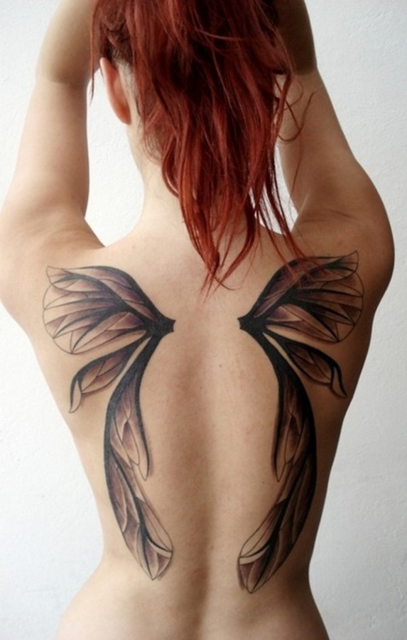 Graceful wings tattoo