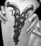Gun tattoo by Andrey Svetov