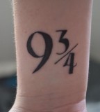 Harry poter number tattoo