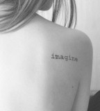 Imagine shoulder tattoo