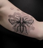 Insect tattoo by Chaim Machlev