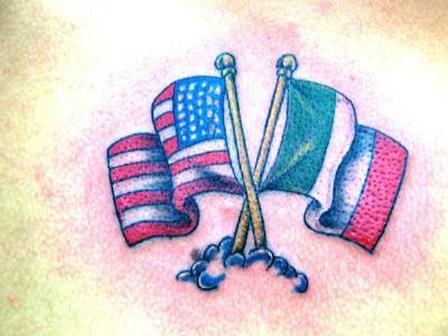 International flag tattoo
