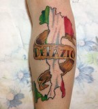 Italian awesome flag tattoo