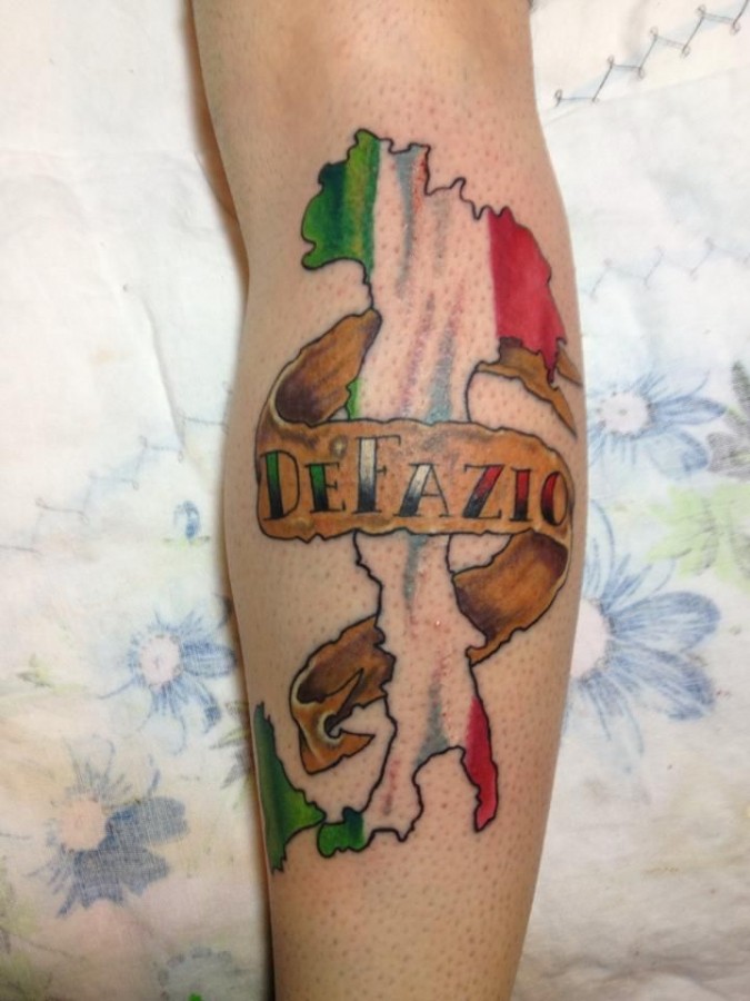 Italian awesome flag tattoo - | TattooMagz › Tattoo Designs / Ink Works