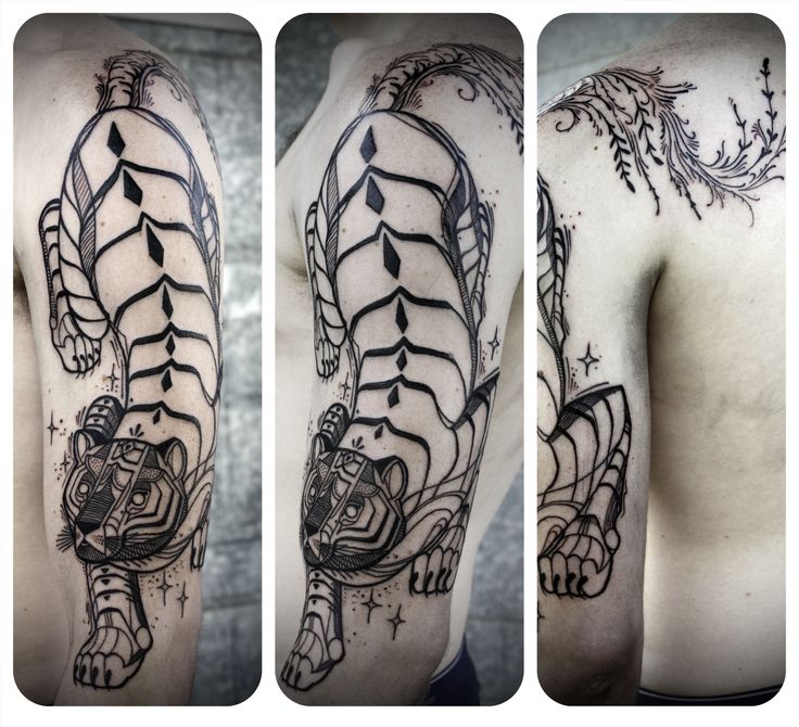 Leopard tattoo by David Hale