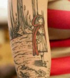 Little Red Riding Hood tattoo, fairy tale tattoo
