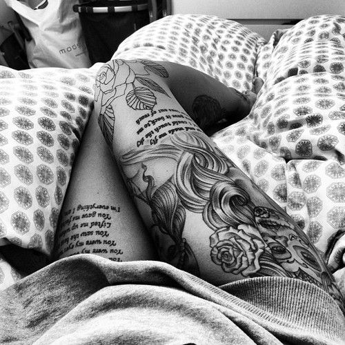 Lovely leg tattoos