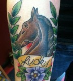 Lucky horse tattoo