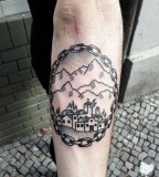 Nice nature view tattoo by Philippe Fernandez