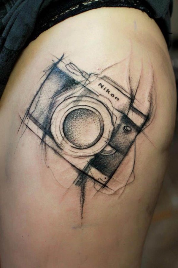 Nikon camera tattoo