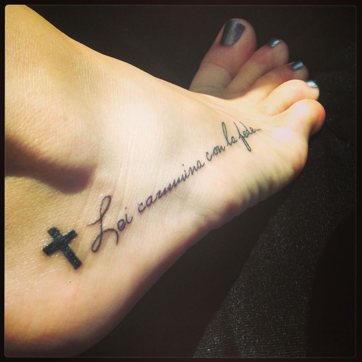 Quite tattoo on foot
