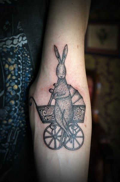 Rabbit tattoo by Andrey Svetov
