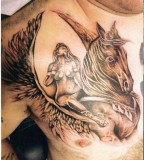 Realistic horse tattoo