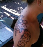 Roses shoulder tattoo