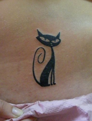 Smart cat tattoo