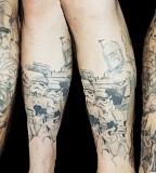 Soldier tatto on leg