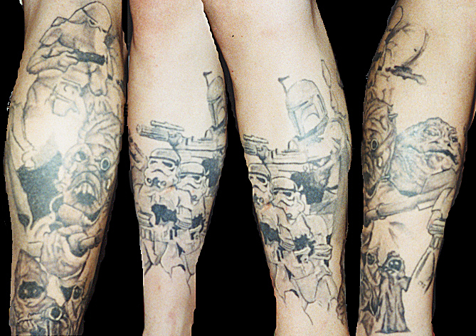 Soldier tatto on leg