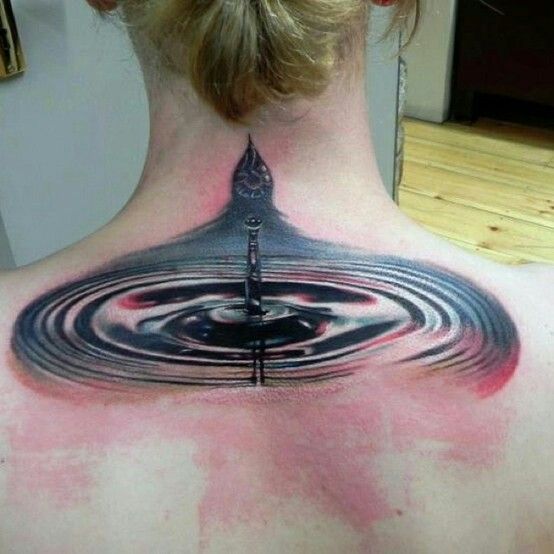 Water 3D tattoo