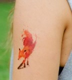 Watercolor fox tattoos